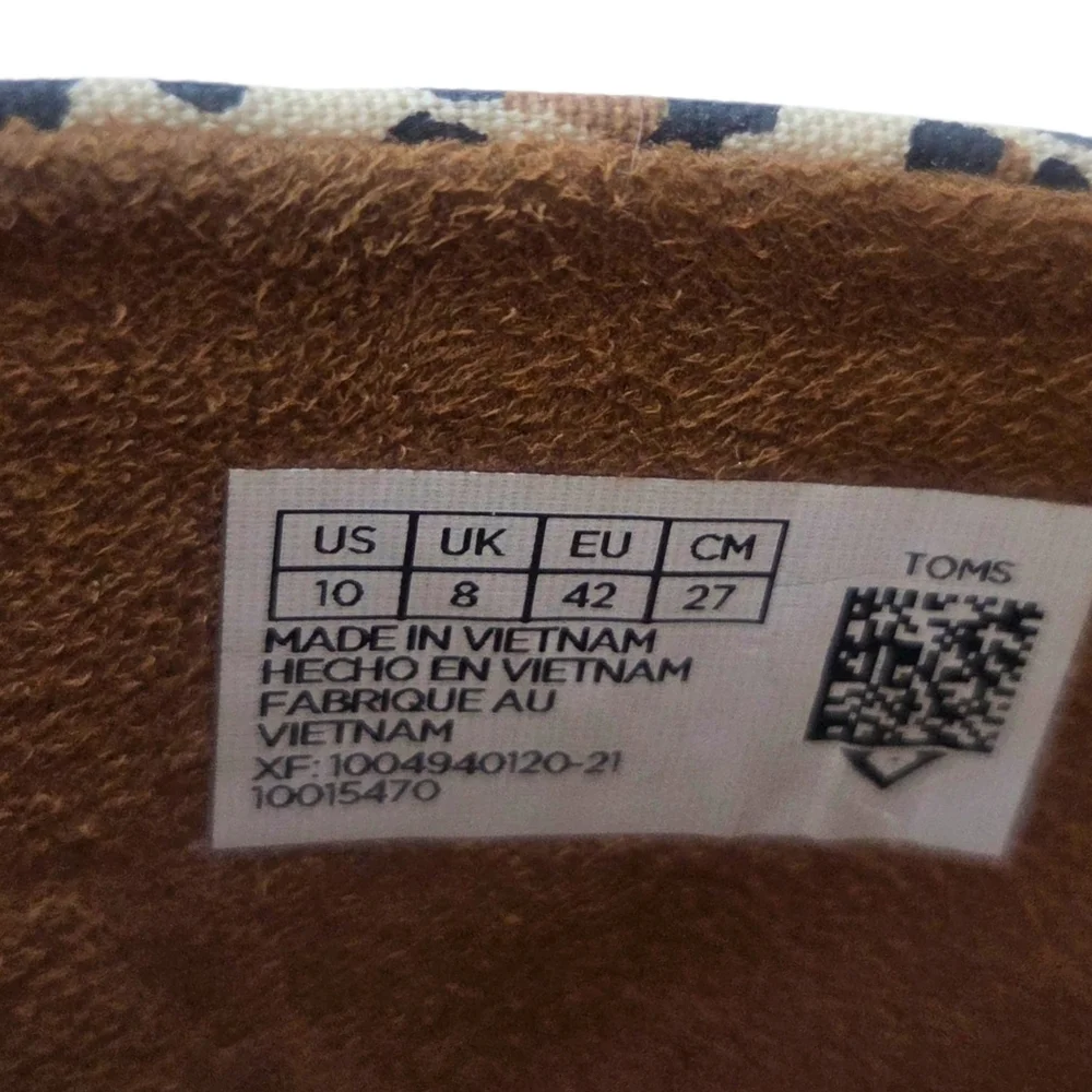 TOMS Monica Suede Espadrille Wedge Sandals NEW Leopard Print Womens 10 Brown